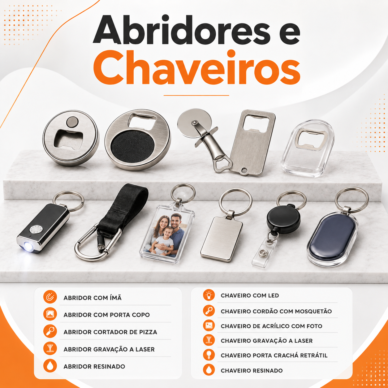 Abridores e Chaveiros