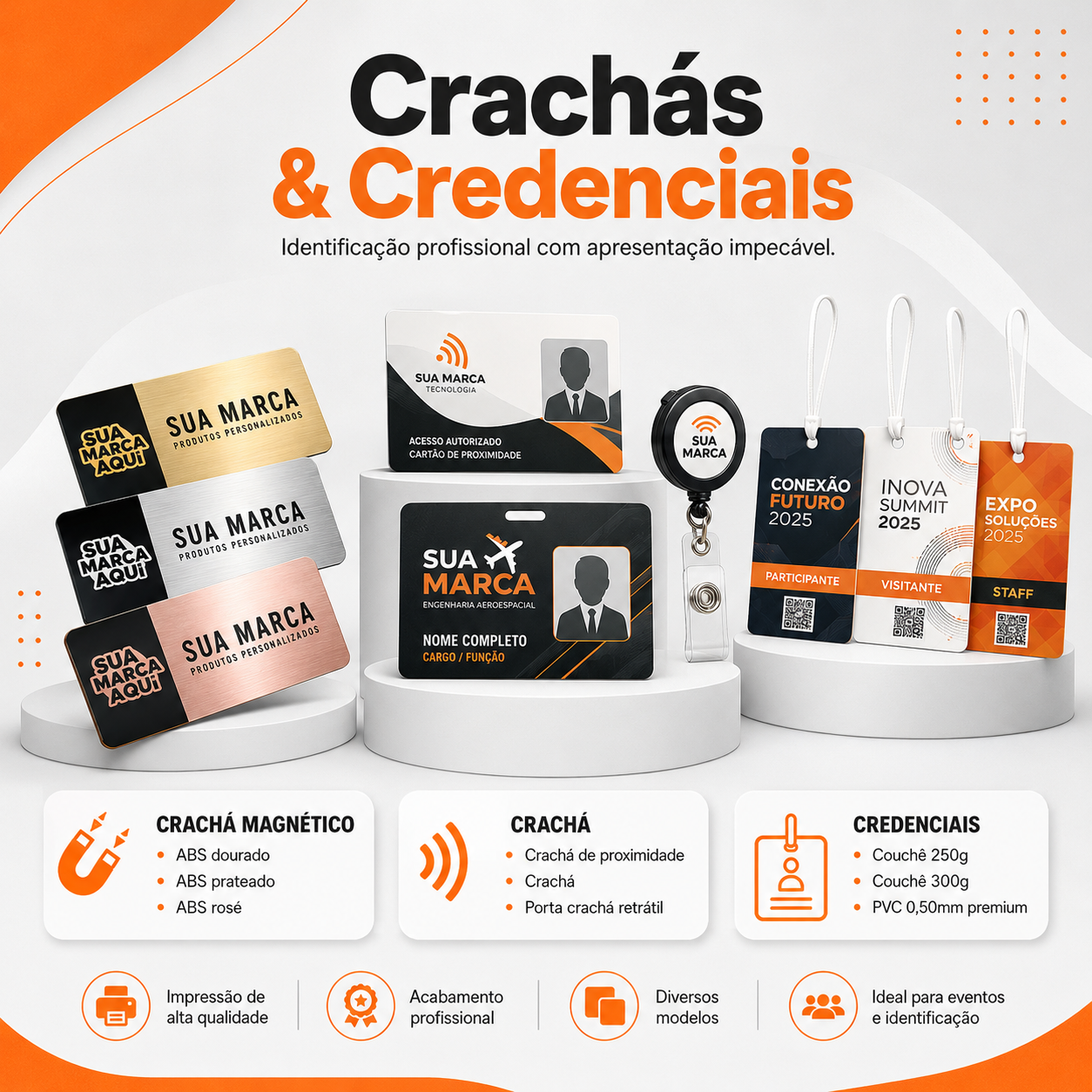 Crachás & Credenciais