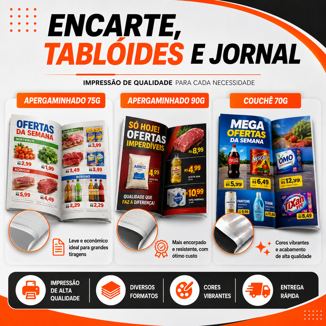 Encarte, Tablóides e Jornal