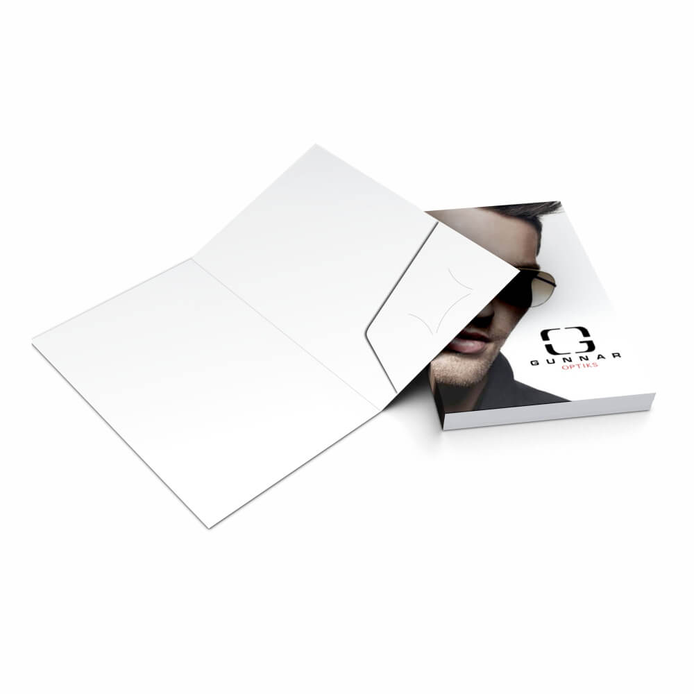 Pastas Couchê 300g Bolsa Colada Com Impressão Laminação Fosca E Verniz Localizado Frente