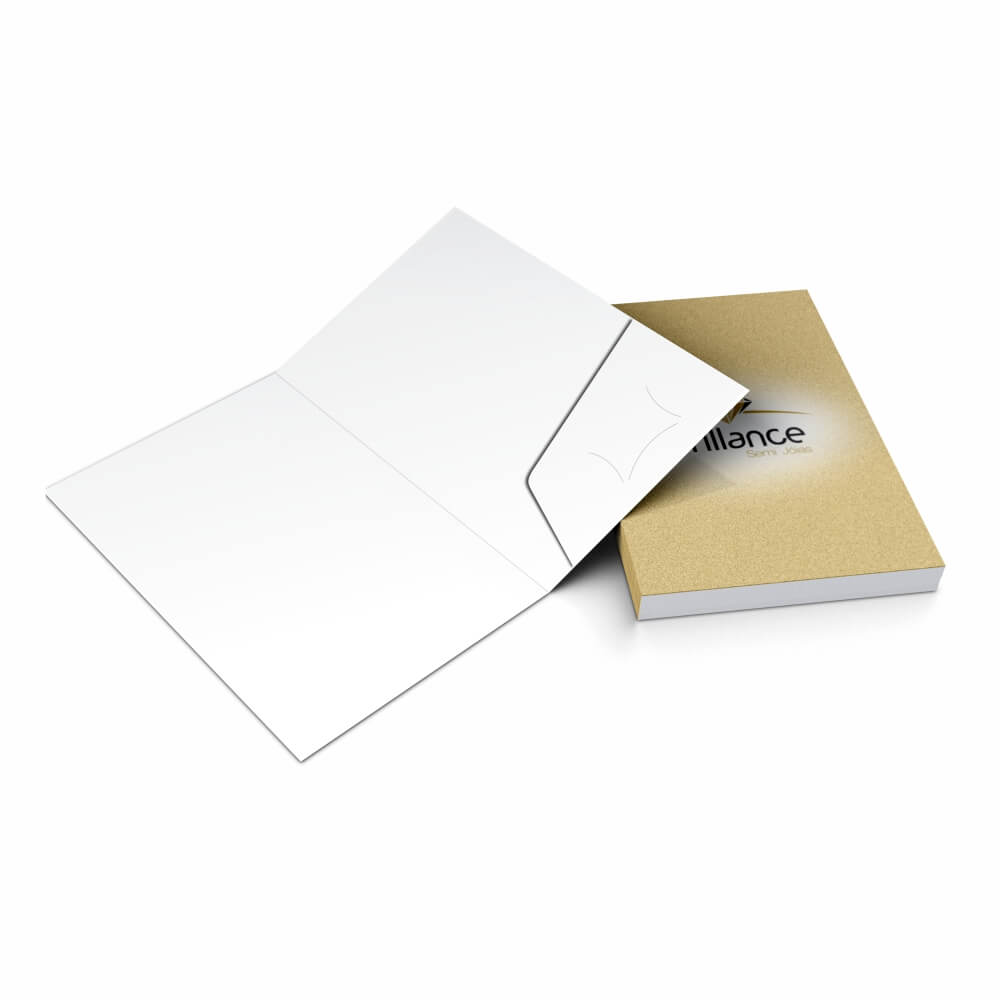 Pastas Couchê 300g Bolsa Colada Com Impressão Laminação Fosca E Hotstamping Frente