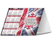 Calendário De Mesa Básico Couchê 300g Verniz Uv Total Frente