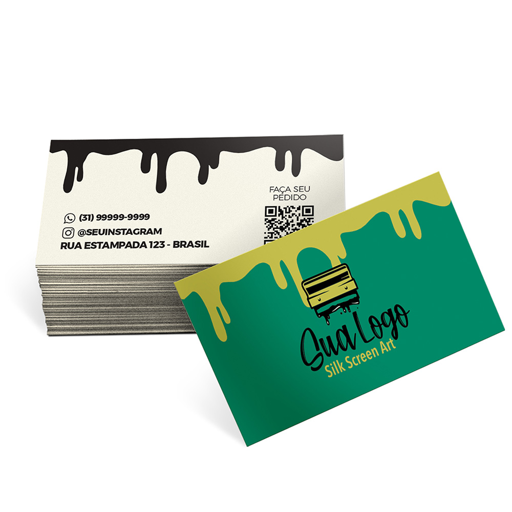 Mini Cartão Supremo 305g Verniz Uv Total Frente (80X40MM)