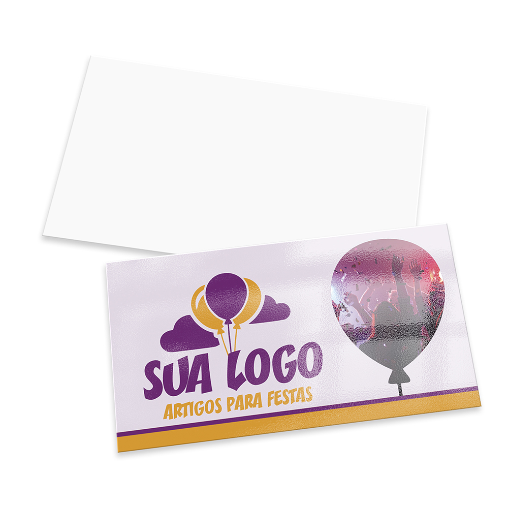Mini Cartão Couchê 250g Verniz Uv Total Frente (80x40mm)