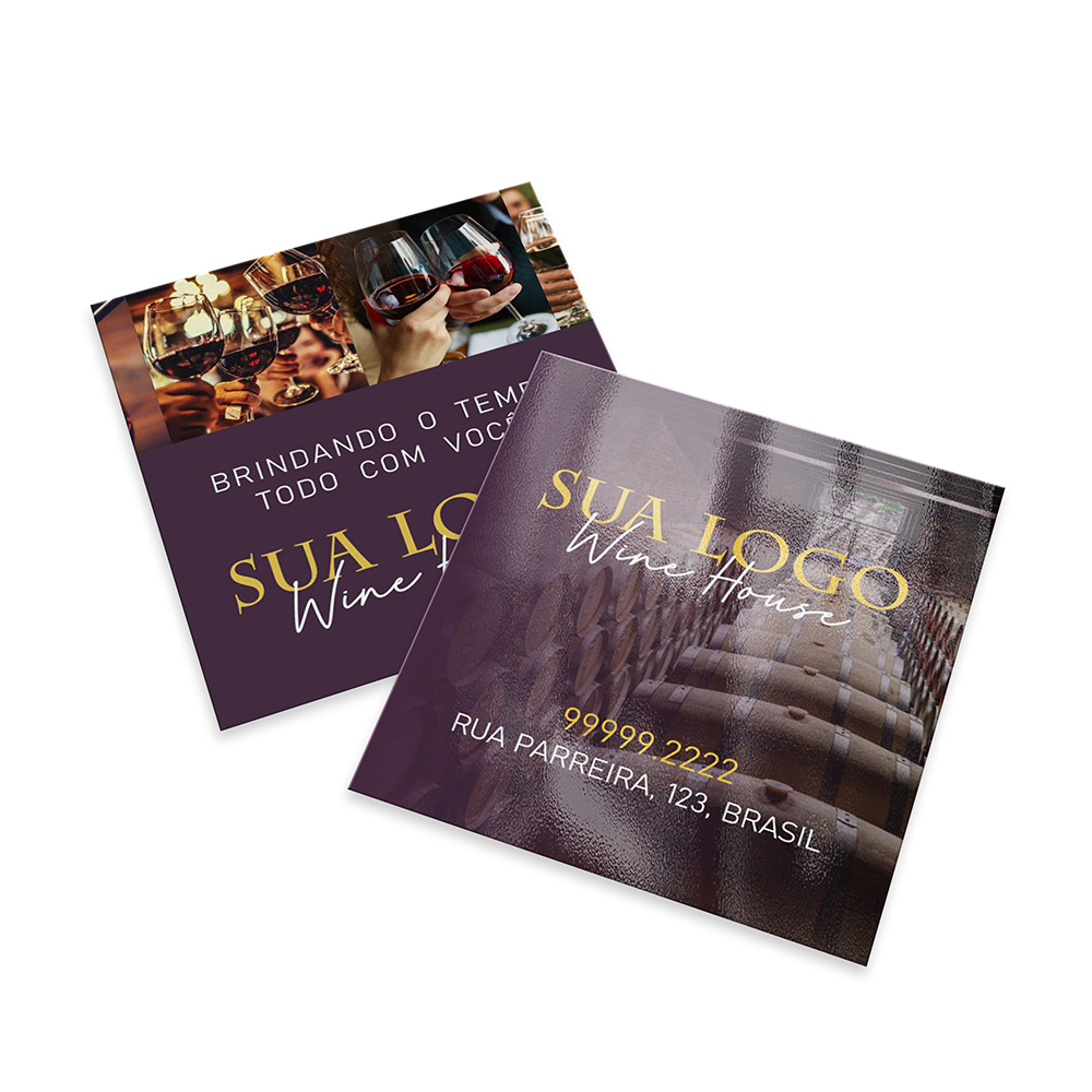 Mini Cartão Couchê 300g Verniz Uv Total Frente (46X51MM)