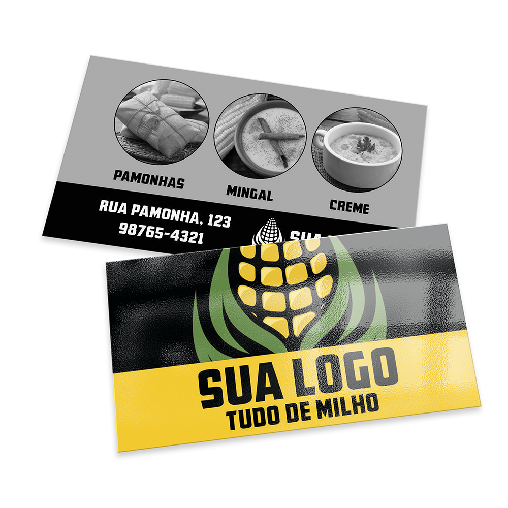 Mini Cartão Couchê 250g Verniz Uv Total Frente (80x40mm)