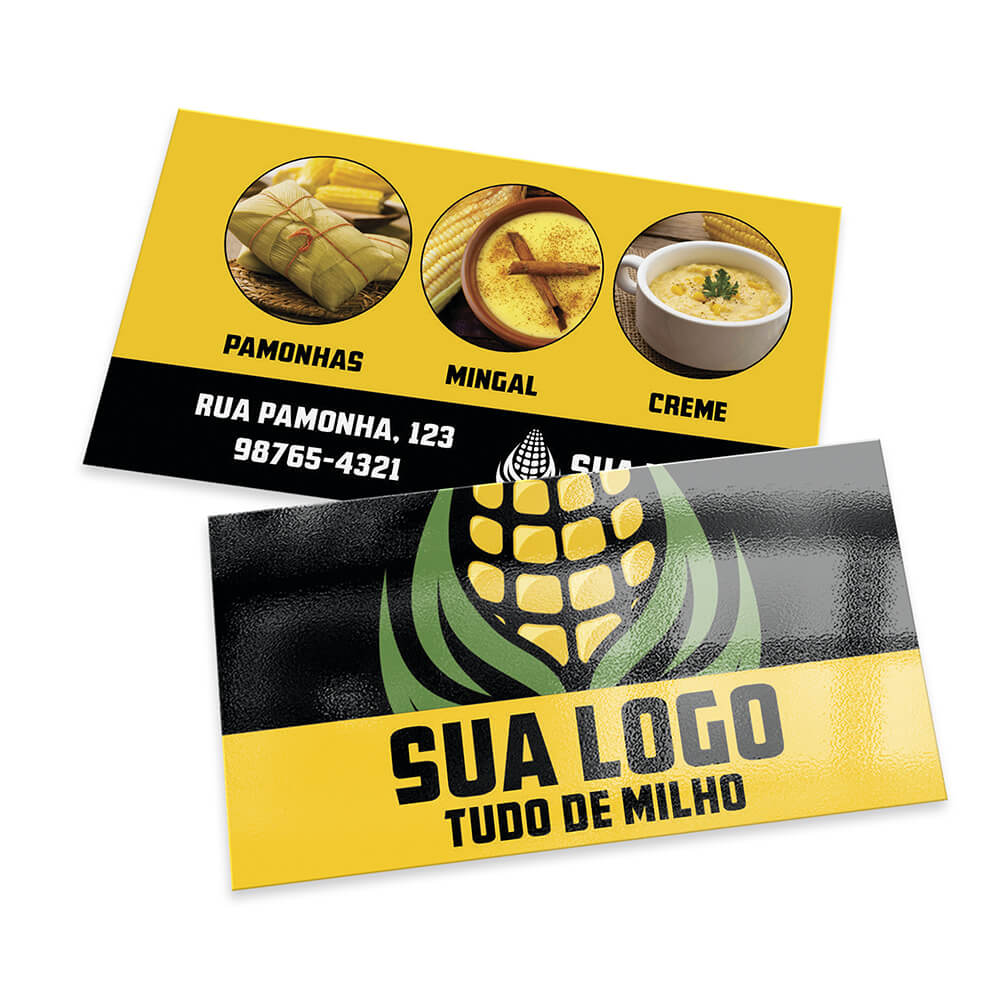 Mini Cartão Couchê 250g Verniz Uv Total Frente (80x40mm)