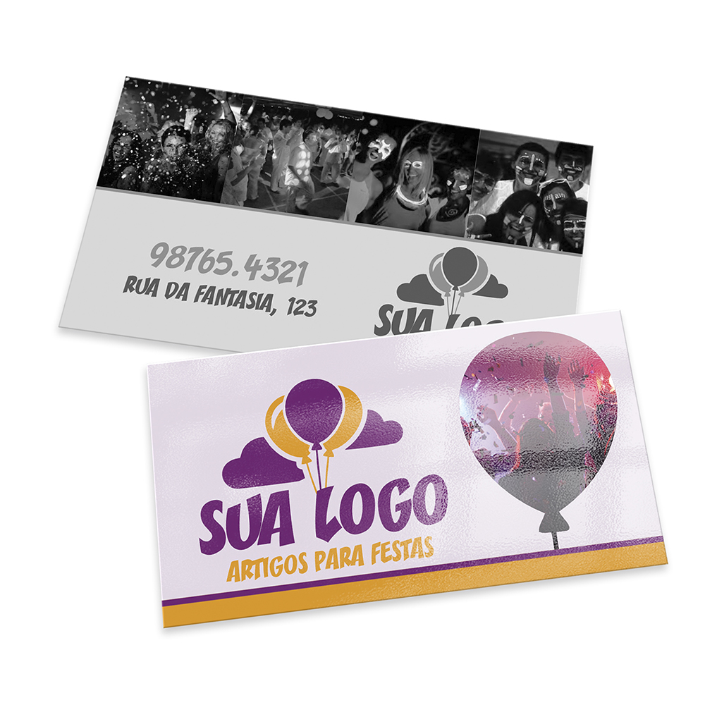 Mini Cartão Couchê 250g Verniz Uv Total Frente (80x40mm)