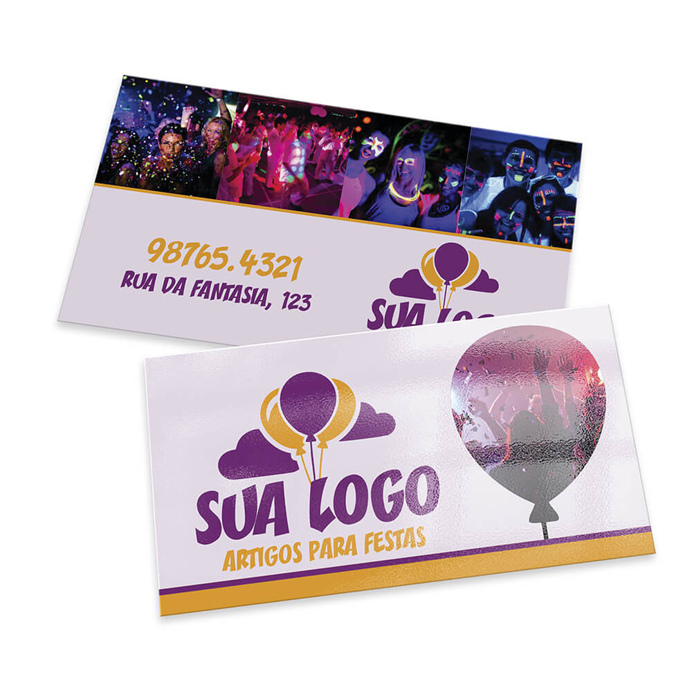 Mini Cartão Couchê 250g Verniz Uv Total Frente (80x40mm)