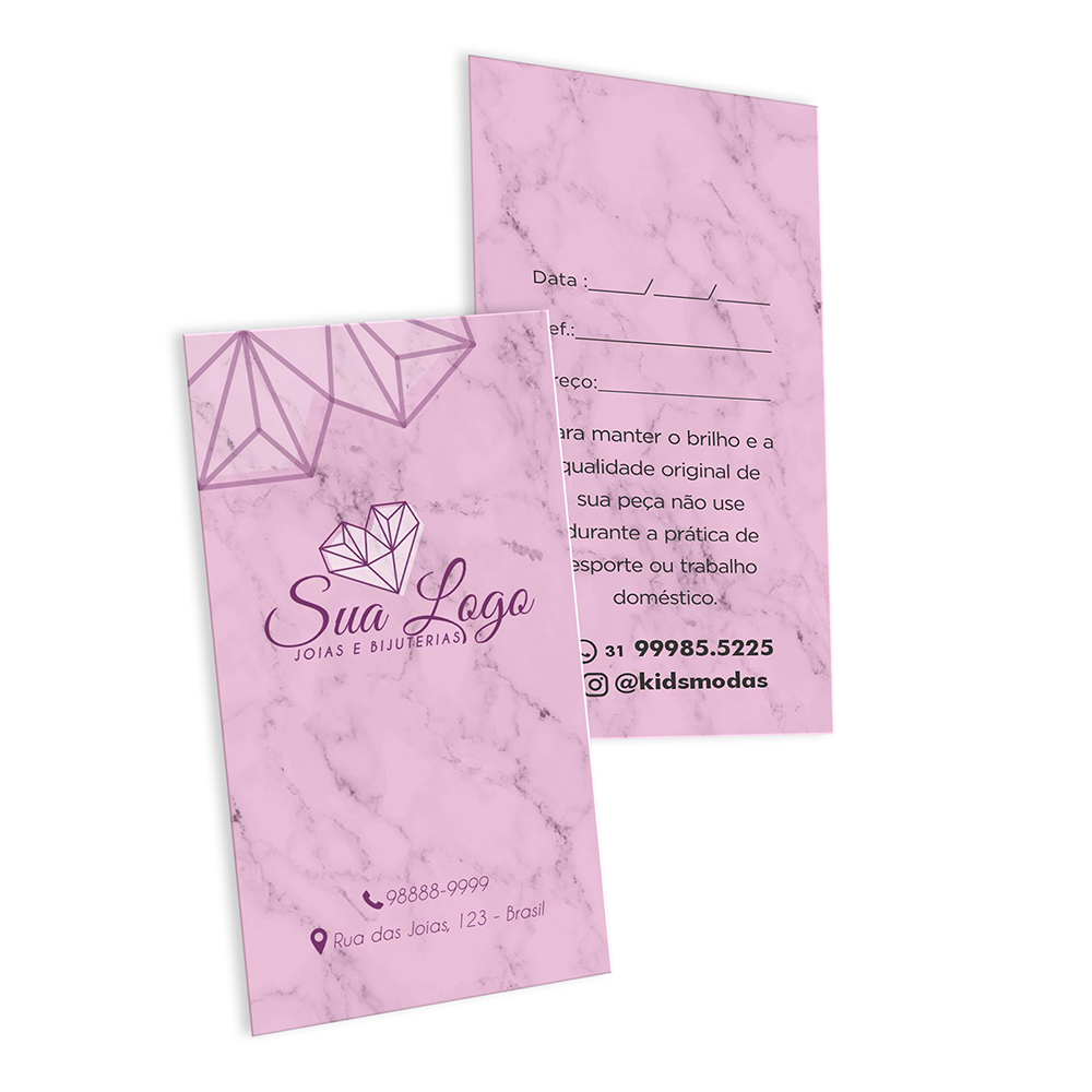 Mini Cartão Couchê 300g Laminação Fosca Frente E Verso (80X40MM)