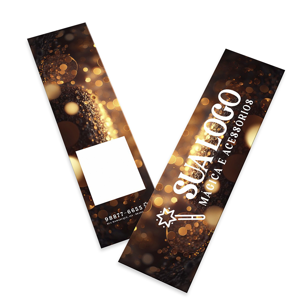 Mini Cartão Couchê 300g Laminação Fosca Frente E Verso (91X26MM)