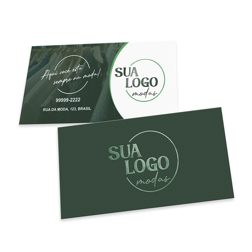 Mini Cartão Couchê 300g Verniz Localizado e Laminação Fosca Frente E Verso (80X40MM)