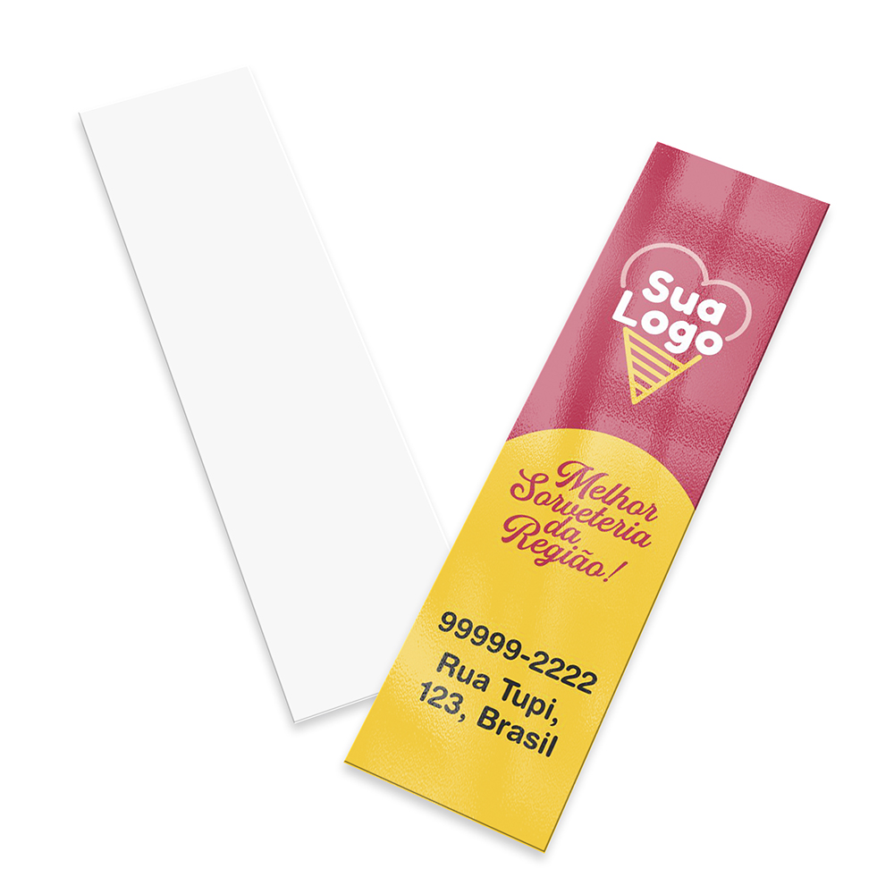 Mini Cartão Couchê 250g Verniz Uv Total Frente (91x26mm)