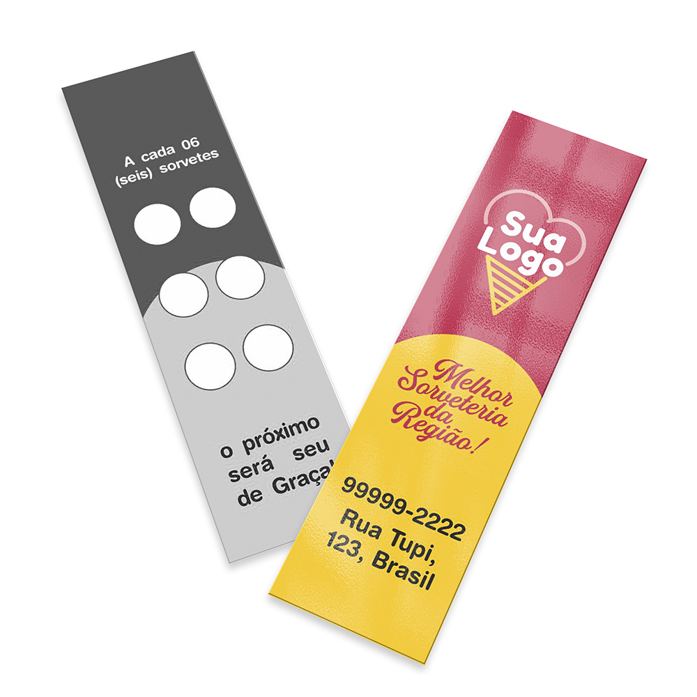 Mini Cartão Couchê 250g Verniz Uv Total Frente (91x26mm)