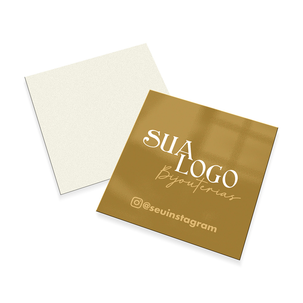 Mini Cartão Supremo 305g Verniz Uv Total Frente (46X51MM)