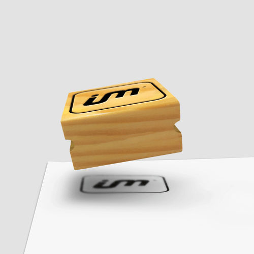 Carimbo para Scrapbook em Madeira (30x30mm)