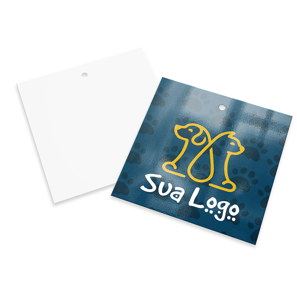 Tags Padrão Furo Couchê 300g Verniz Uv Verniz Uv Total Frente (91x102mm)