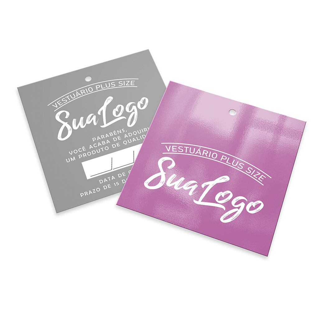 Tags Padrão Furo Couchê 300g Verniz Uv Verniz Uv Total Frente (91x102mm)