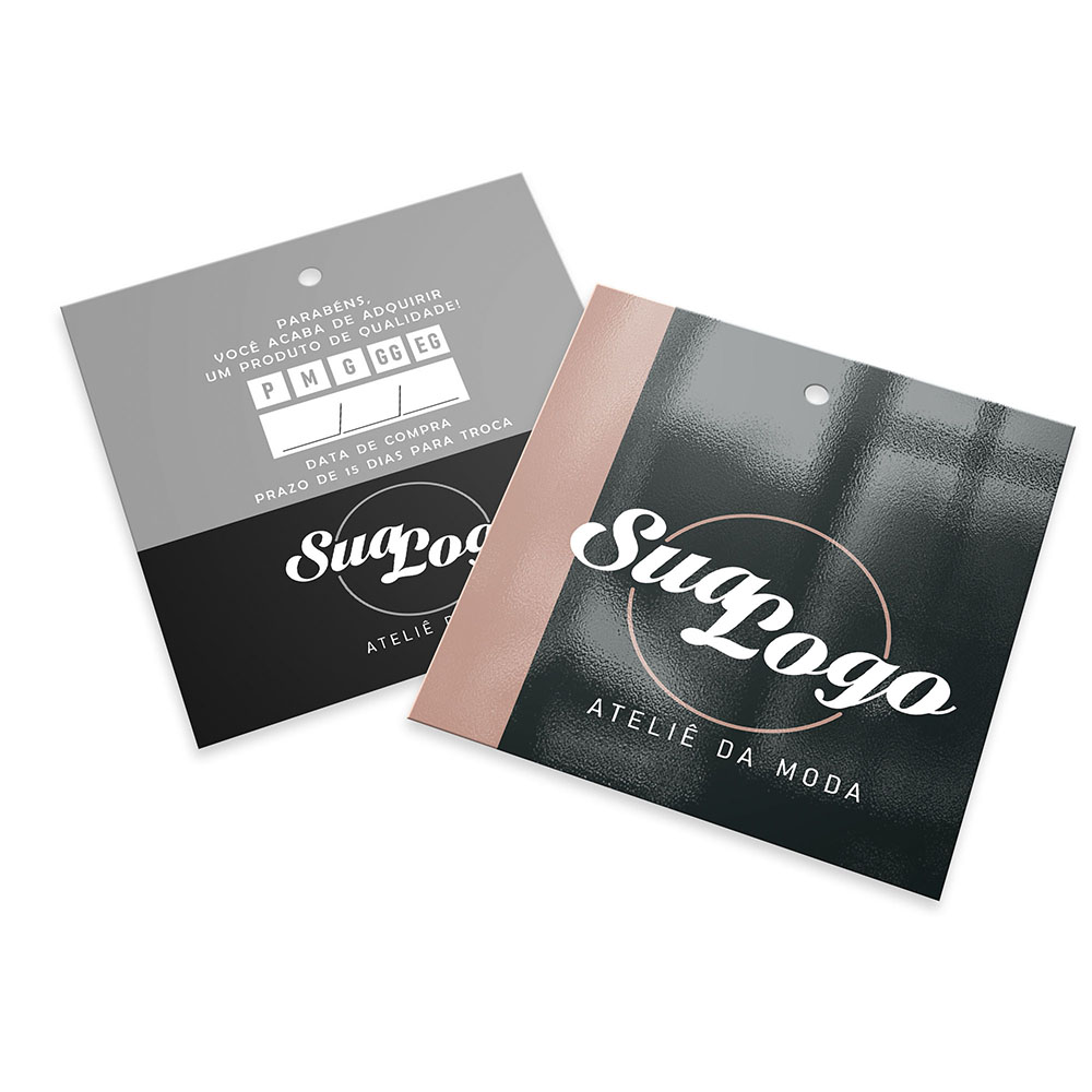 Tags Padrão Furo Couchê 300g Verniz Uv Verniz Uv Total Frente (91x102mm)
