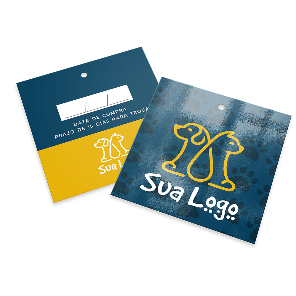 Tags Padrão Furo Couchê 300g Verniz Uv Verniz Uv Total Frente (91x102mm)