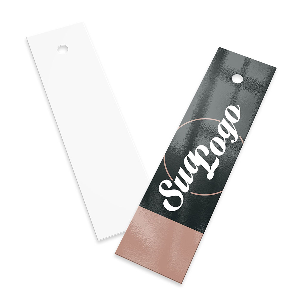 Tags Padrão Furo Couchê 300g Verniz Uv Verniz Uv Total Frente (91x25mm)