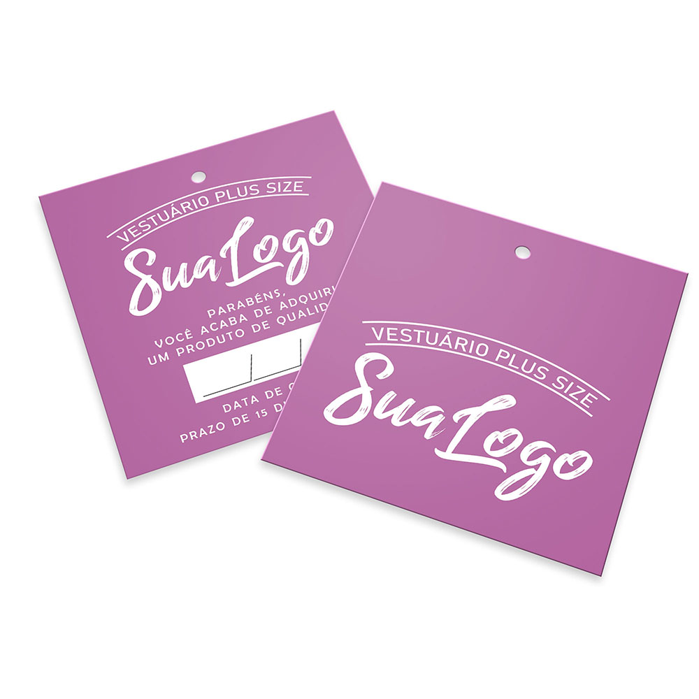 Tags Padrão Furo Couchê 300g Laminação Fosca Frente E Verso (91x102mm)