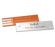 Tags Especiais Couchê 300g Verniz Localizado e Laminação Fosca Frente e Verso (91x25mm)