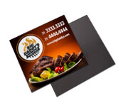 Delivery ímãs Corte Reto Couchê 250g Verniz Uv Total Fr (50x45mm)