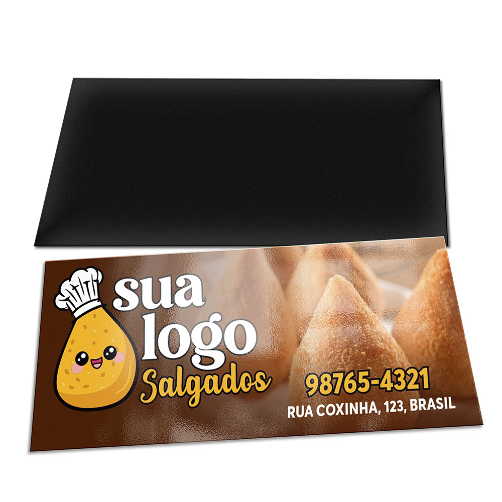 ímãs De Geladeira Corte Reto Couchê 250g Verniz Uv Total Fr (103x45mm)