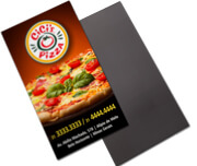 Delivery ímãs Corte Reto Couchê 250g Verniz Uv Total Fr (50x90mm)