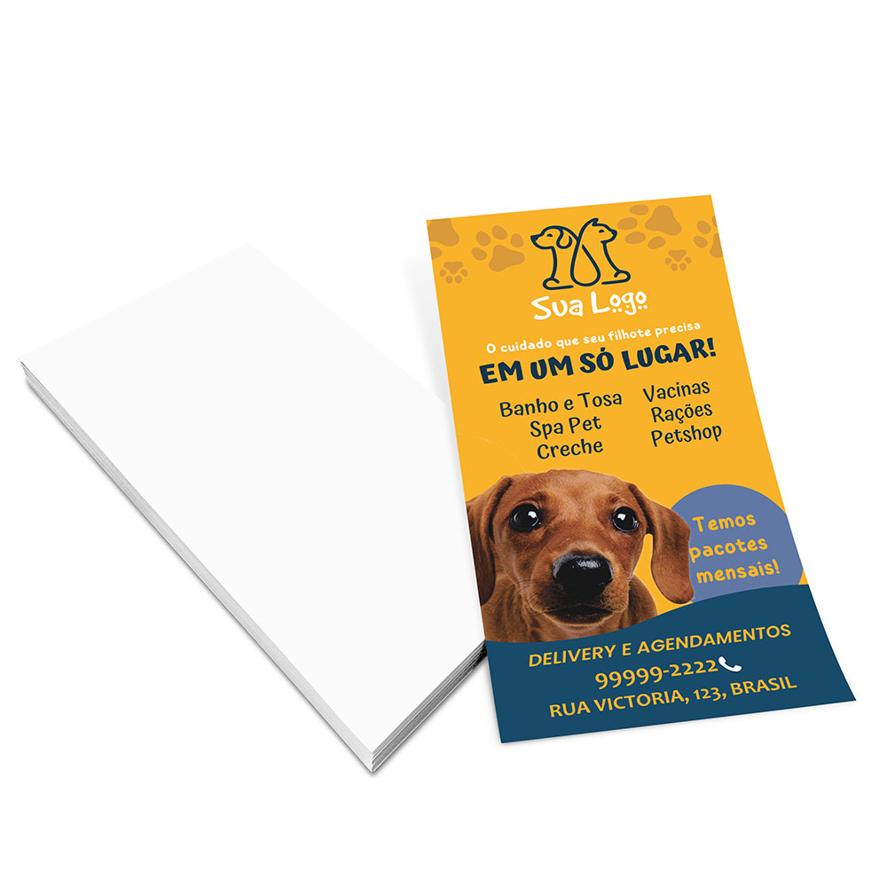 Filipetas Couchê Brilho 115g (100x200mm)