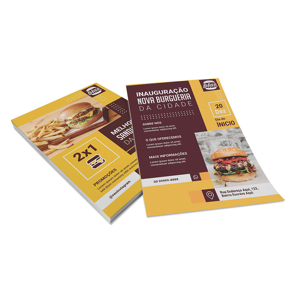 Panfletos, Flyers E Folhetos Apergaminhado 150g (100x210mm)