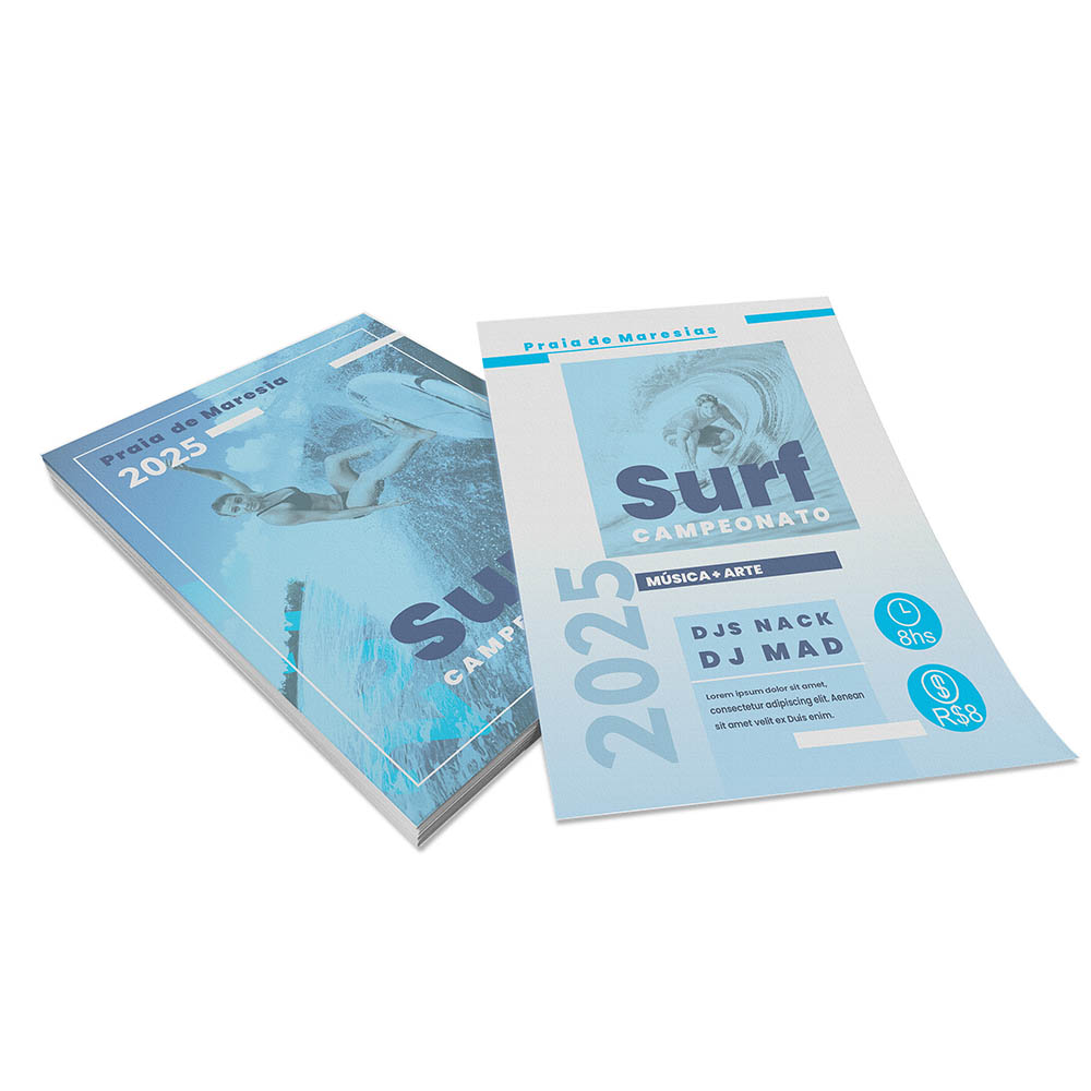 Panfletos, Flyers E Folhetos Apergaminhado 150g (100x210mm)