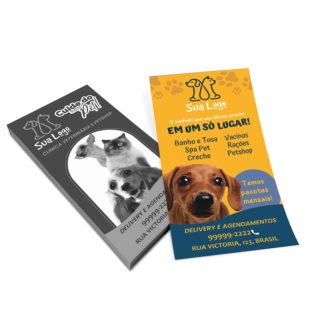 Filipetas Couchê Brilho 115g (100x200mm)