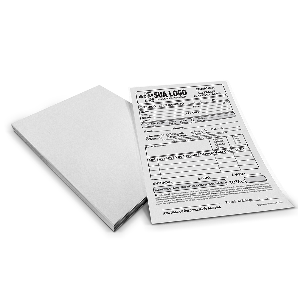 Comandas Apergaminhado 75g (300x210mm)