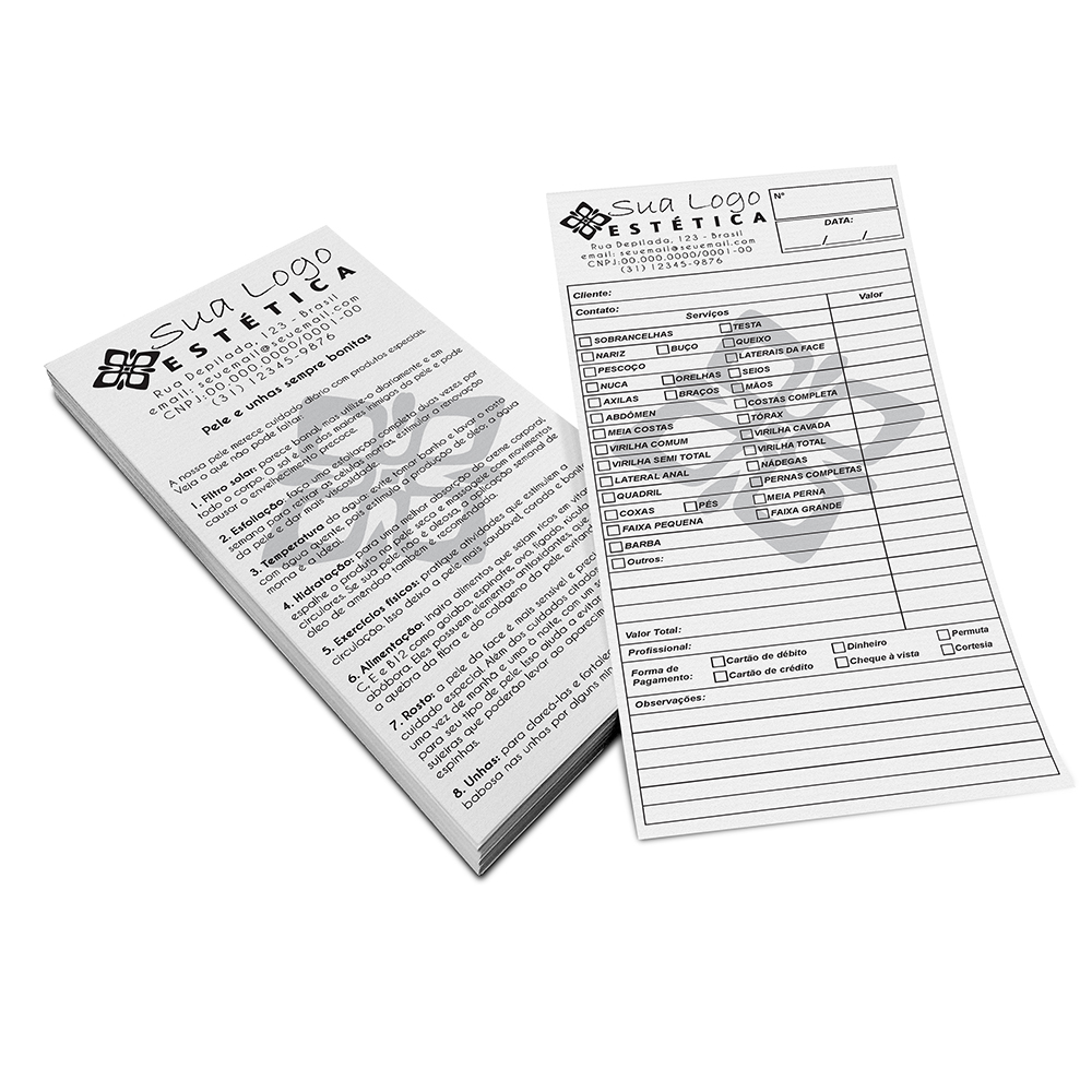 Comandas Apergaminhado 75g (100x210mm)