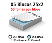 Blocos e Talões 25 Folhas Autocopiativo 56g (25x2 - 150x210mm)