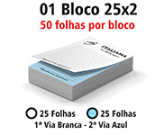 Blocos e Talões 25 Folhas Autocopiativo 56g (25x2 - 105x150mm)