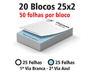 Blocos e Talões 25 Folhas Autocopiativo 56g (25x2 - 105x150mm)