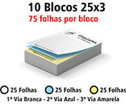 Blocos e Talões 25 Folhas Autocopiativo 56g (25x3 - 150x210mm)