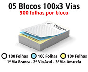 Blocos e Talões 100 Folhas Autocopiativo 56g (100x3 - 75x105mm)