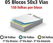 Blocos e Talões 50 Folhas Autocopiativo 56g (50x3 - 105x150mm)