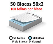 Blocos e Talões 50 Folhas Autocopiativo 56g (50x2 - 150x210mm)