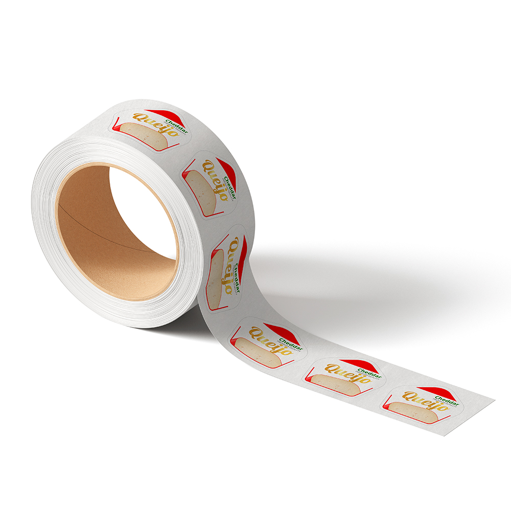 Rótulo Bobina Para Frios E Congelados Bopp Transparente Com Hotstamping 4x0 Cola Borracha (Tamanho Personalizado)