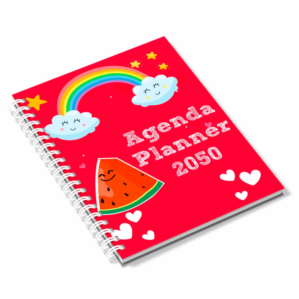 Agenda 2026 Miolo Personalizado Preto E Branco Capa Couchê 150g No Papel Paraná 2mm E Miolo Ap 75g Sem Verniz