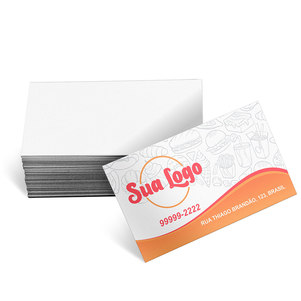 Cartões De Visita Apergaminhado 240g Sem Laminação E Sem Verniz