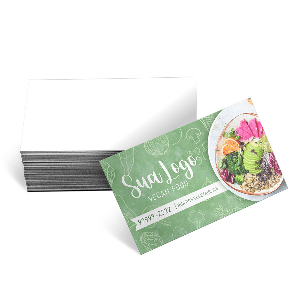 Cartões De Visita Apergaminhado 240g Sem Laminação E Sem Verniz