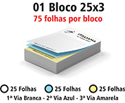 Blocos e Talões 25 Folhas AP 75g (25x3 - 210x300mm)