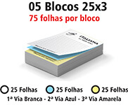 Blocos e Talões 25 Folhas AP 75g (25x3 - 75x105mm)