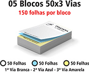 Blocos e Talões 50 Folhas AP 75g (50x3 - 75x105mm)
